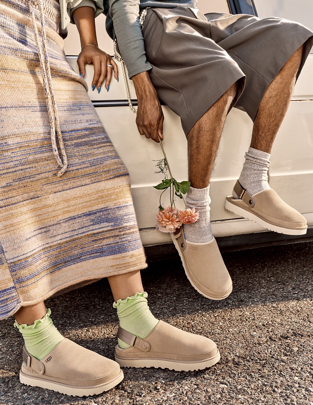 ugg Sabots Femme Goldenstar Clog Sand Daim