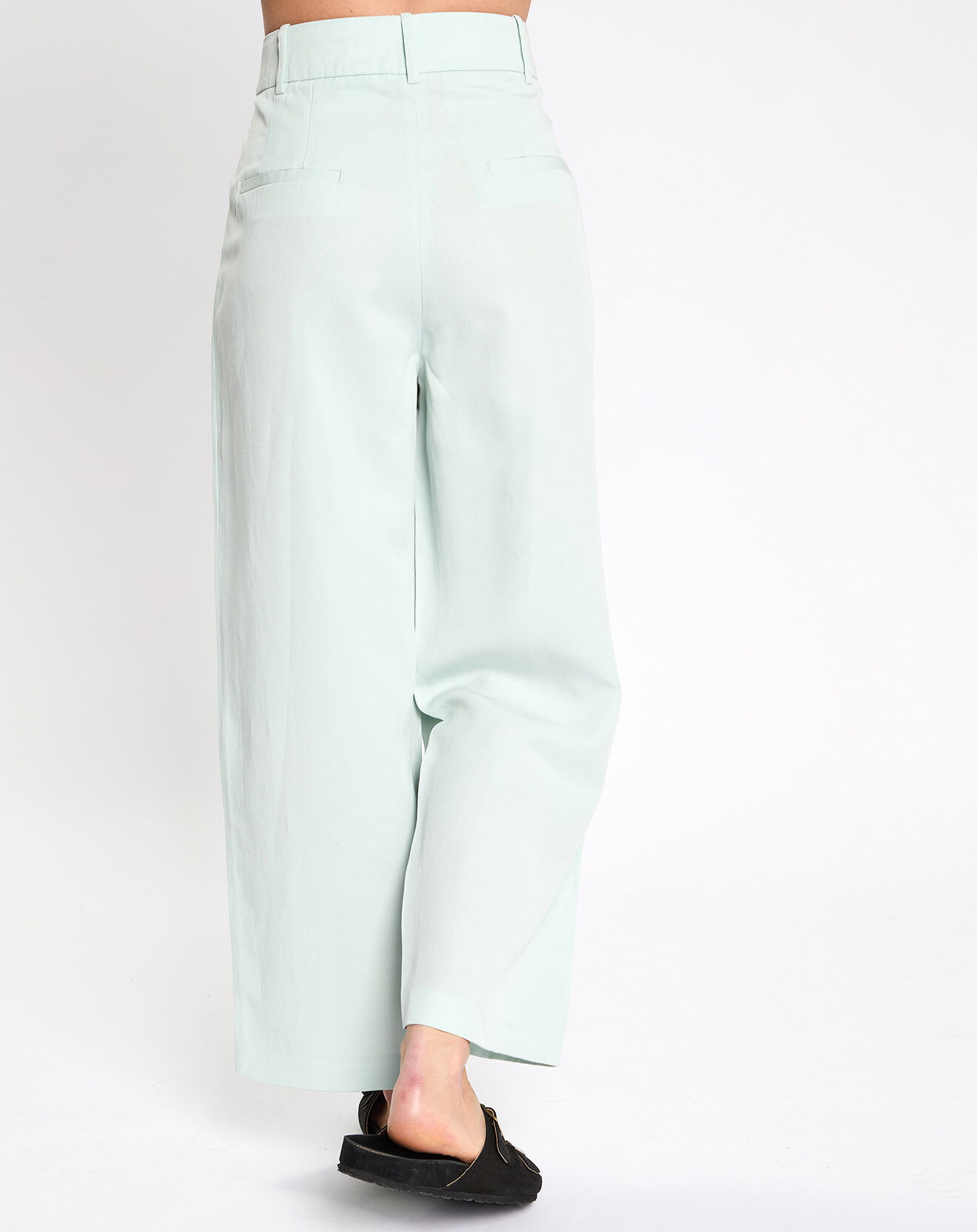 Esprit Pantalon en Lin mélangé bleu clair