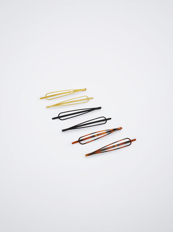 Conjunto de grampos de cabelo - Multicolorido