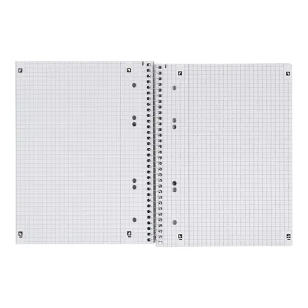 Oxford Recycling Collegeblock A5+, 80 Blatt, kariert mit Rand links, 90 g/m², 6fach gelocht, Optik Paper®