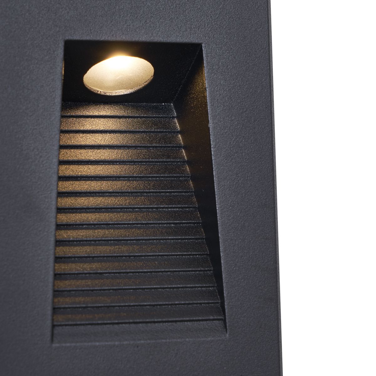 Moderne inbouw wandlamp zwart 7cm incl. LED IP65 - Trem