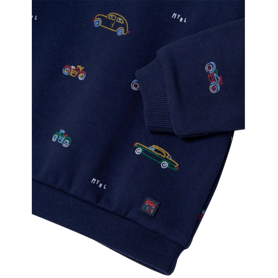 Mayoral Pullover mit Auto-Print dunkelblau