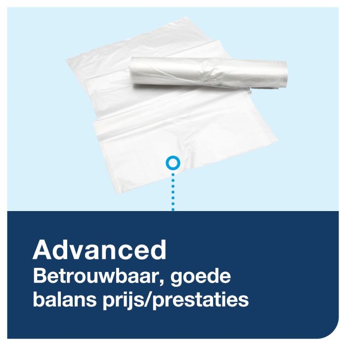 Tork 563000 afvalbak excl. deksel 50L kunststof wit 50 ltr 37 x 64 x 30 cm  (563000)