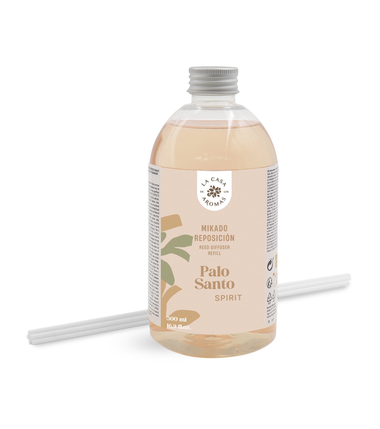 La Casa de los Aromas - Refil de aromatizador de ambientes Mikado 500ml - Palo Santo