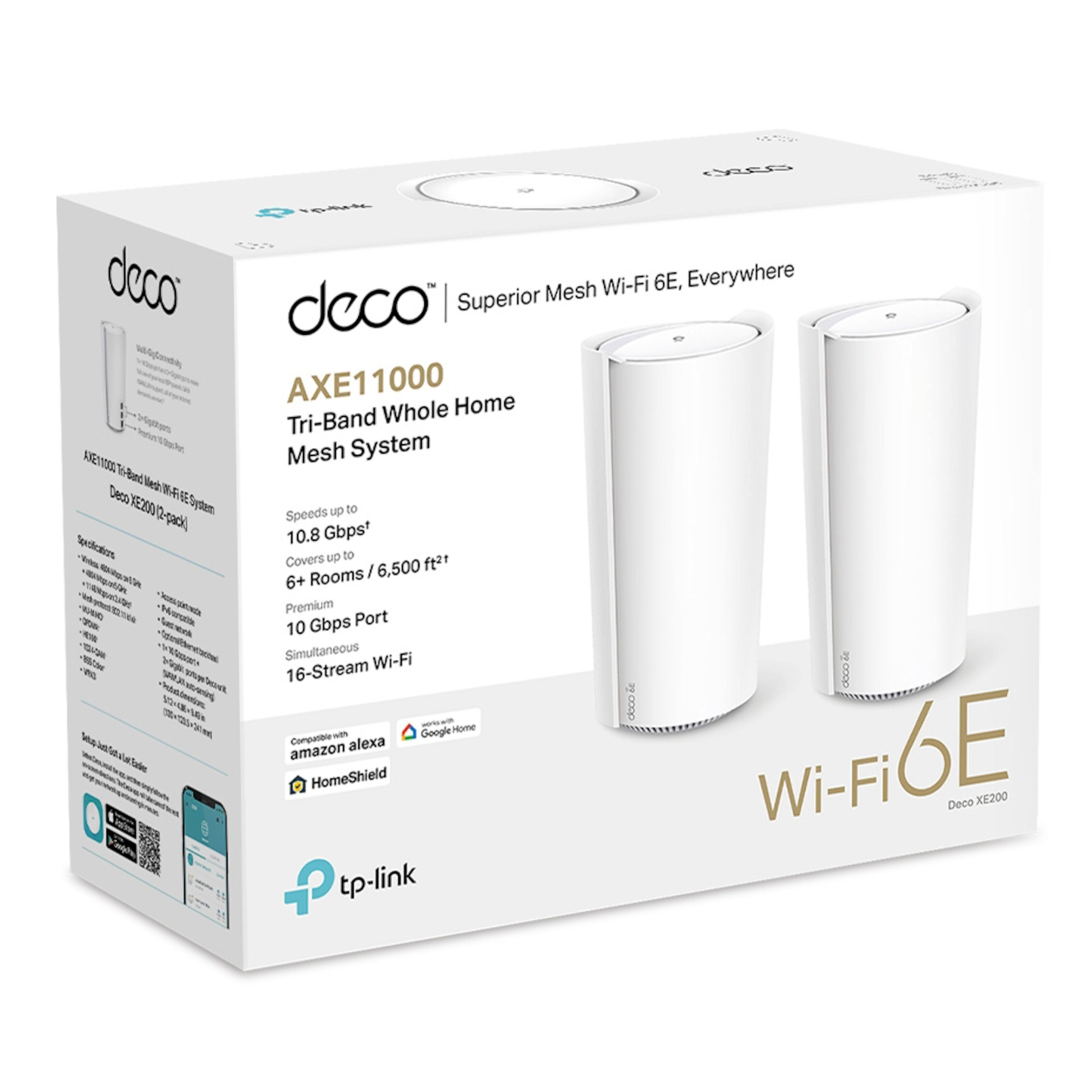 TP-link Deco XE200 Mesh-ruter med Wifi 6E AXE11000 1-pk.