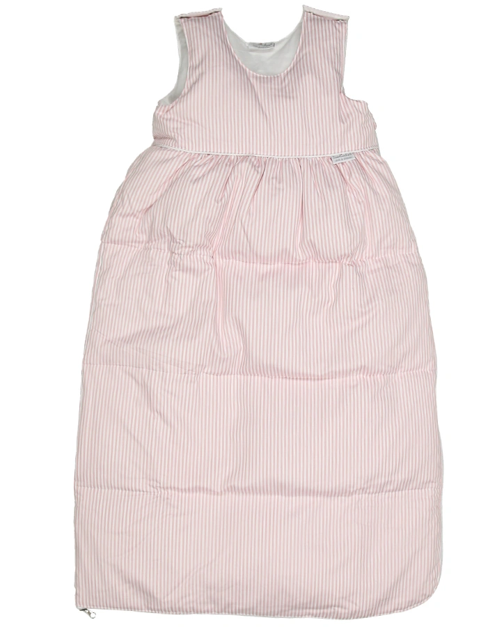 Daunen-Schlafsack TAVOLINCHEN MINI gestreift in rosa/weiß