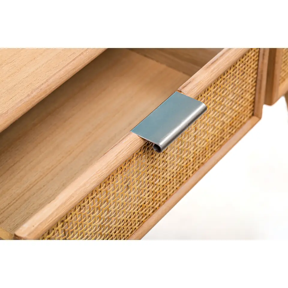 Console 2 laden van hout en natuurlijk rotan