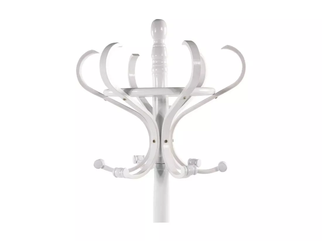 Porte-manteau sur pied blanc en bois 31x44x179h