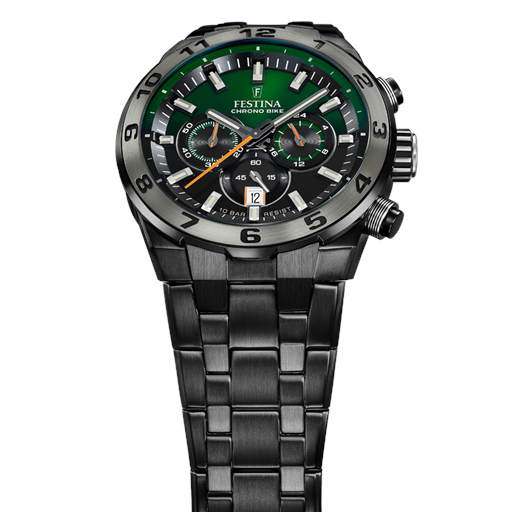 Festina Chrono Bike 20673 Herreur, Black/Green, 44 mm
