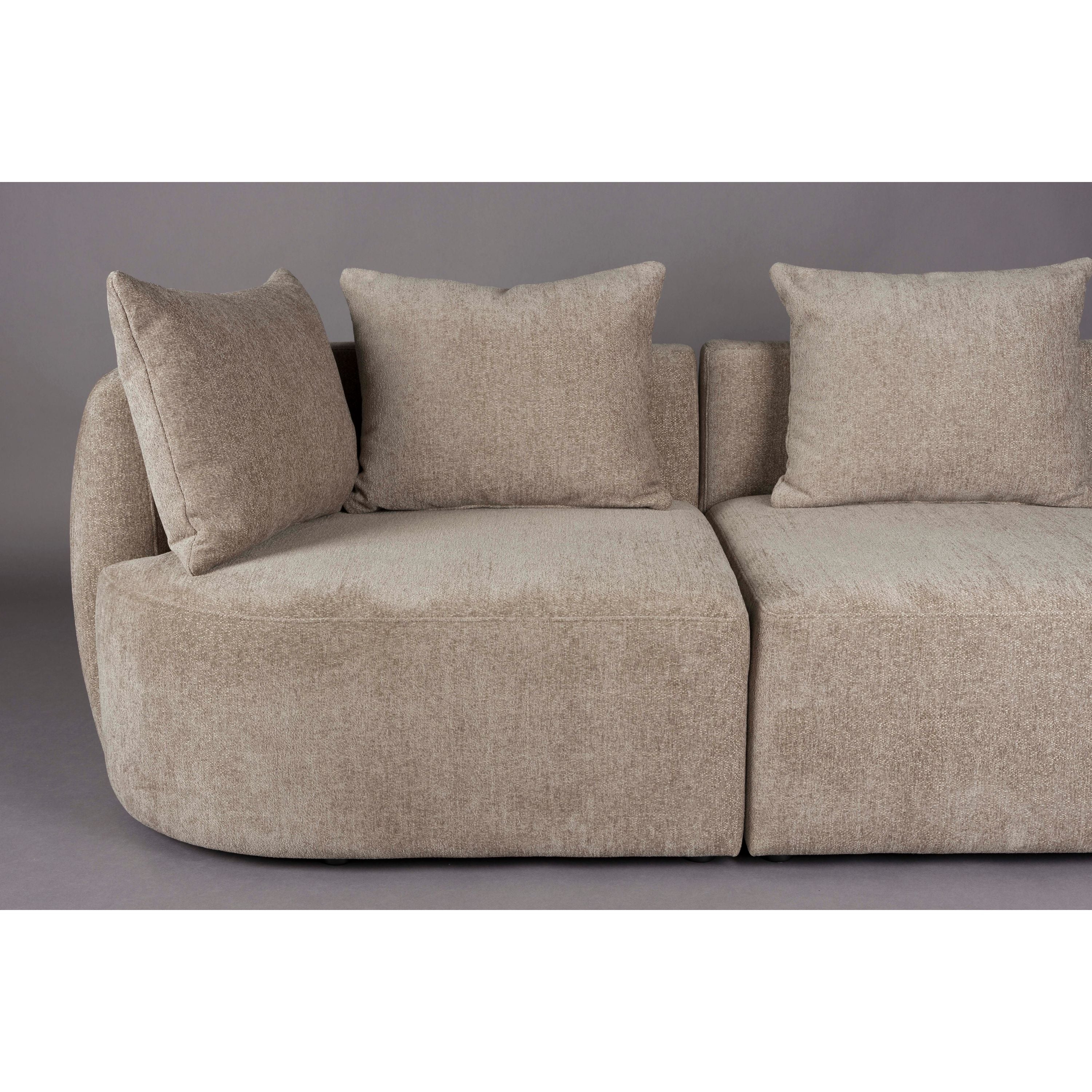 Dutchbone Rocca 4,5-zitsbank Cappuccino - Beige