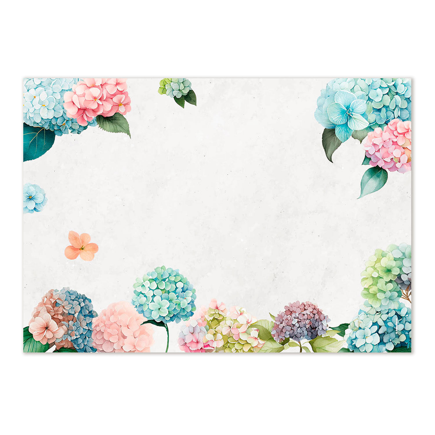 Papiertischset Hortensia