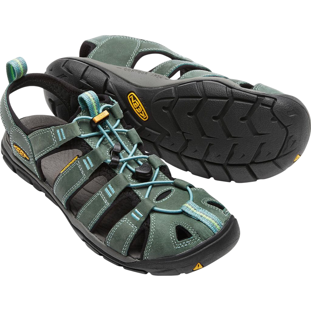 Sandalen Clearwater CNX Leather mineral blue/yellow