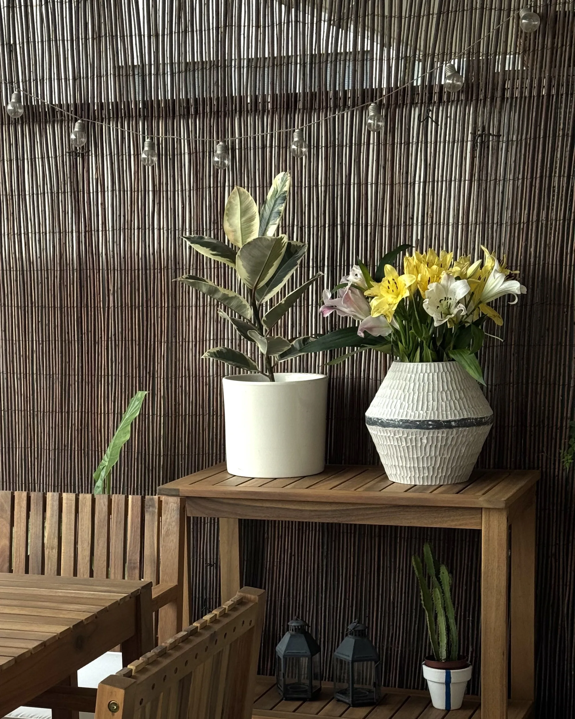 Bloemenvaas ARUNCUS Keramiek 30 cm Beige