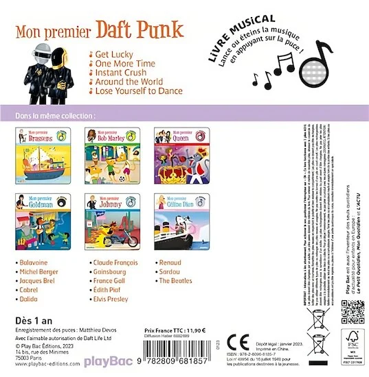 Livre Musical Mon Premier Daft Punk   de               PlayBac