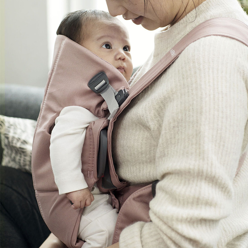 Porte-bébé Mini en coton - Vieux Rose