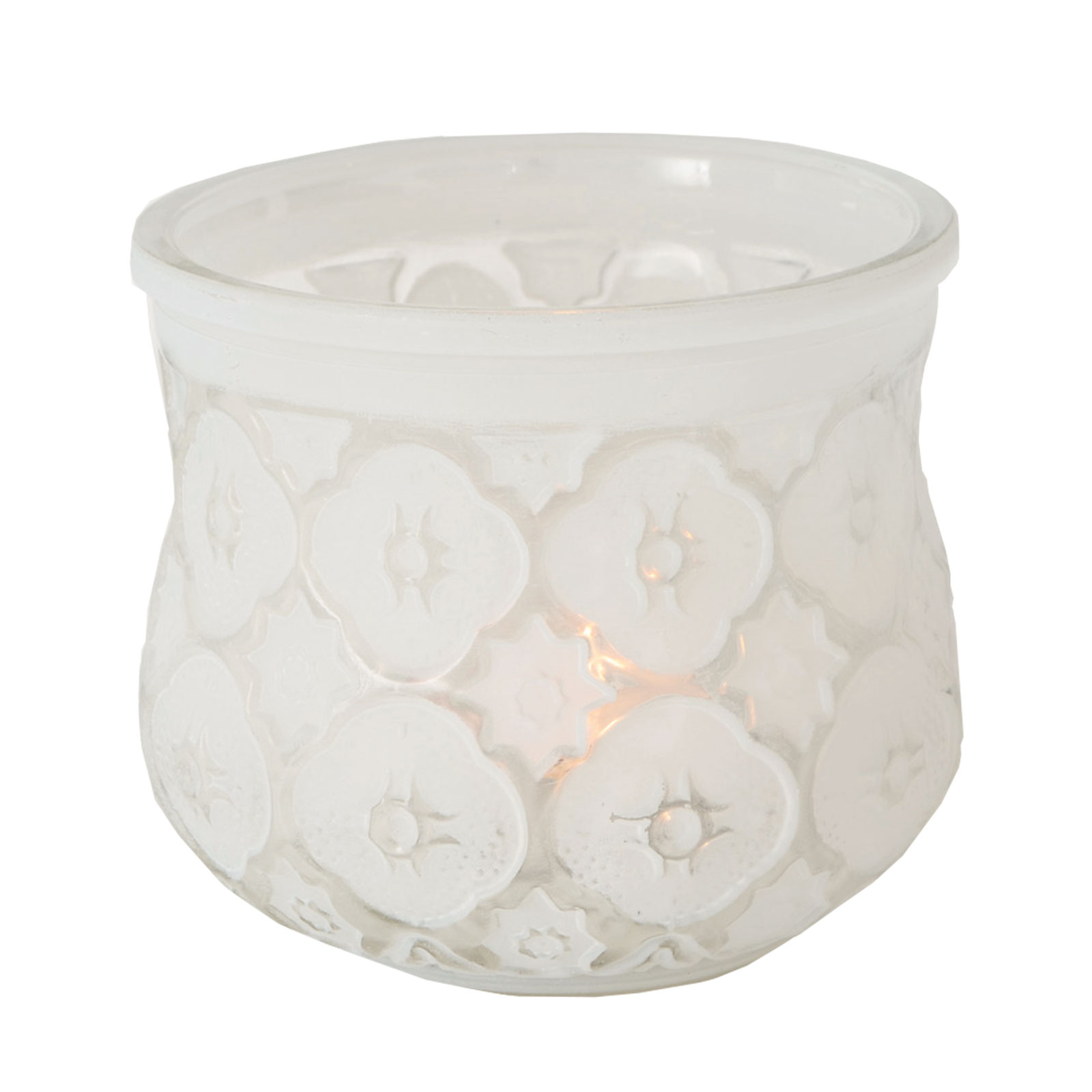 Windlicht - Glas - Ornament - 9 cm hoch