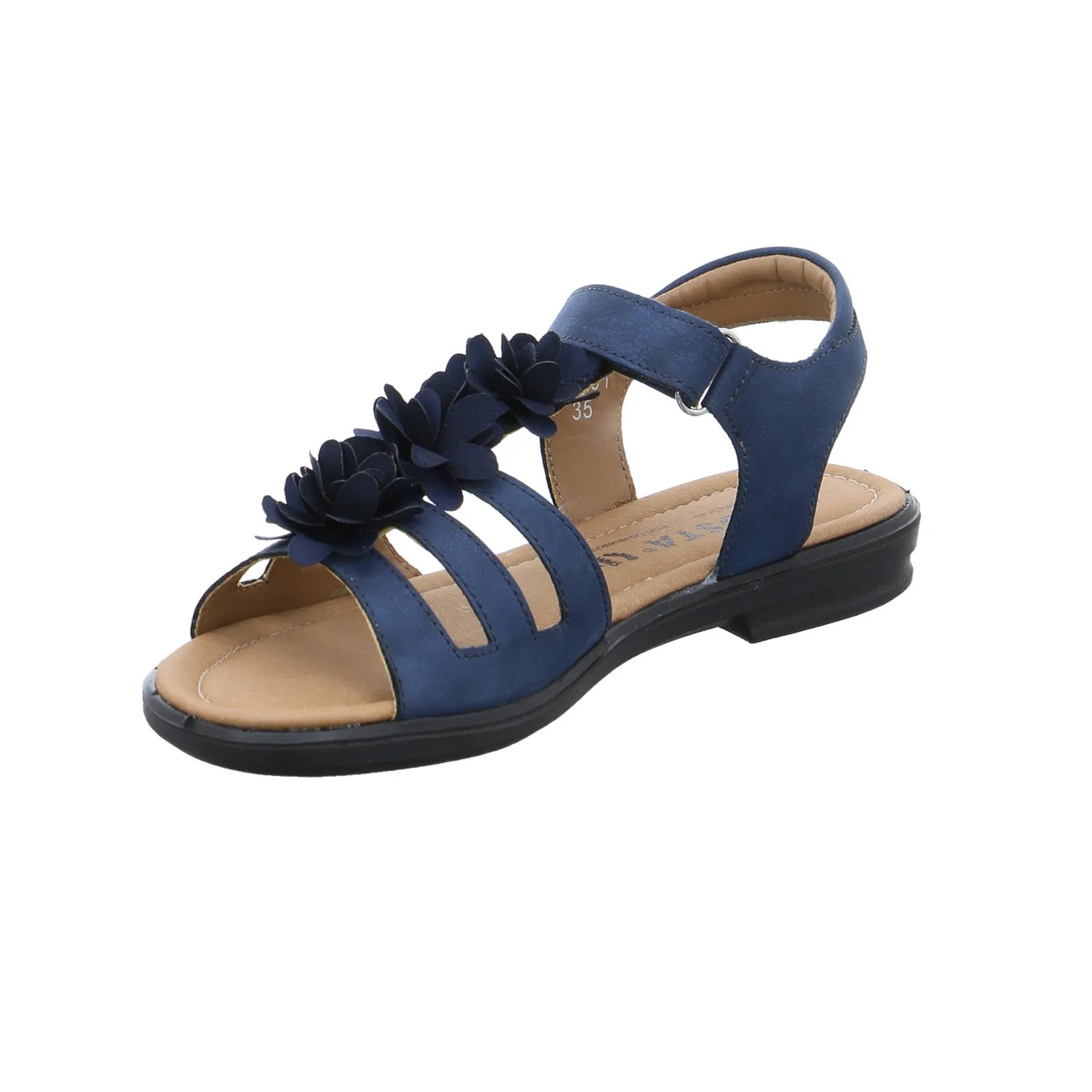RICOSTA Mädchen-Sandale Jeansblau Leder  Sommerschuh