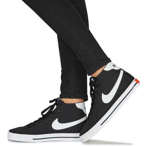 Nike - W NIKE COURT LEGACY CNVS MID - Noir / Blanc
