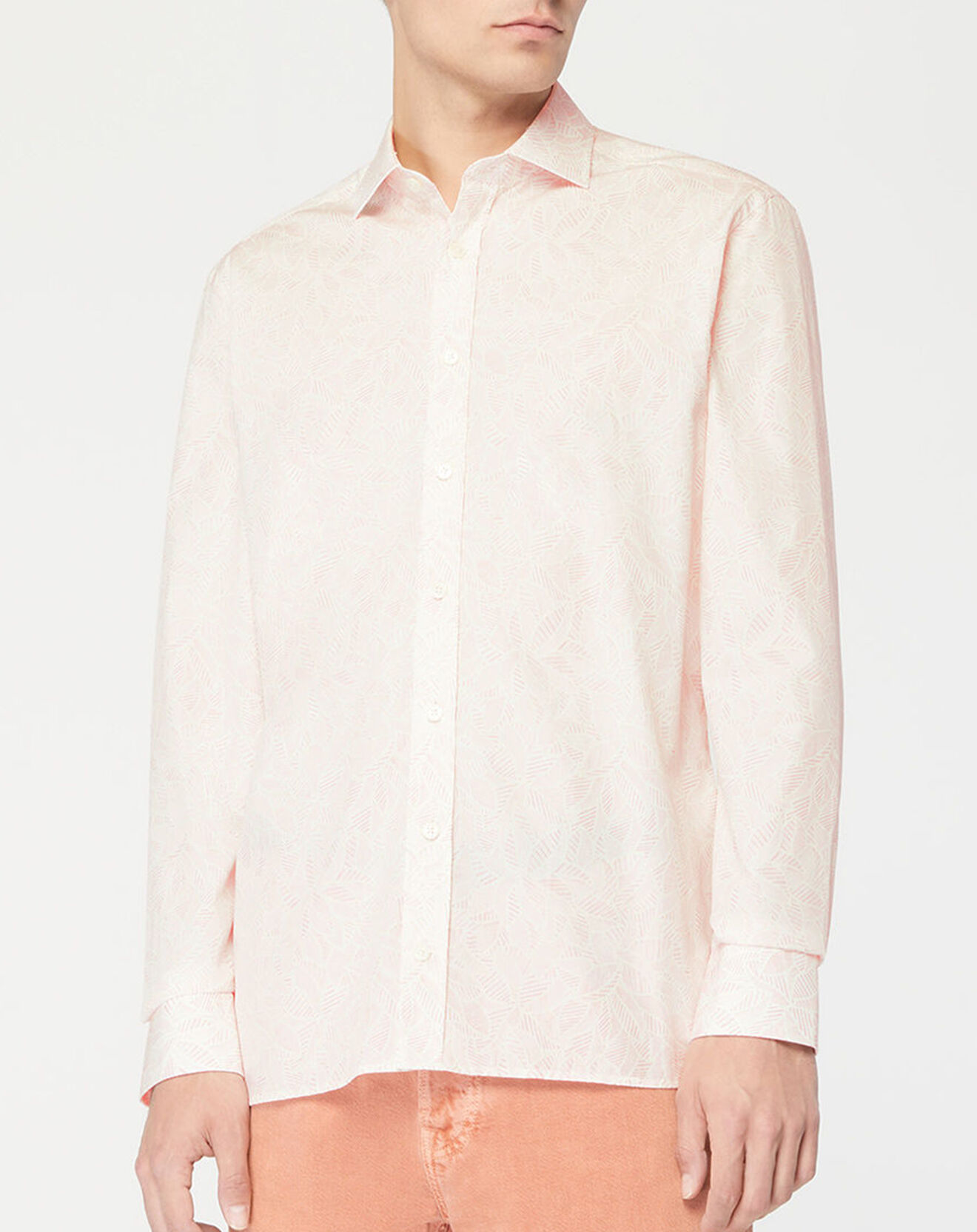 Hackett London Chemise Slim Fit imprimée rose clair