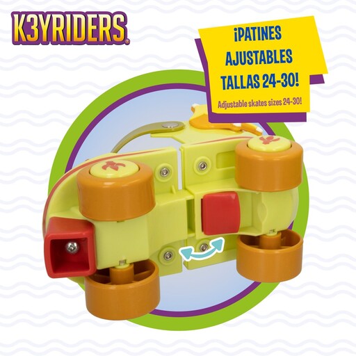 Kit de Patins de Rodas Dragon com 4 Rodas, Tamanhos 24-30 K3yriders