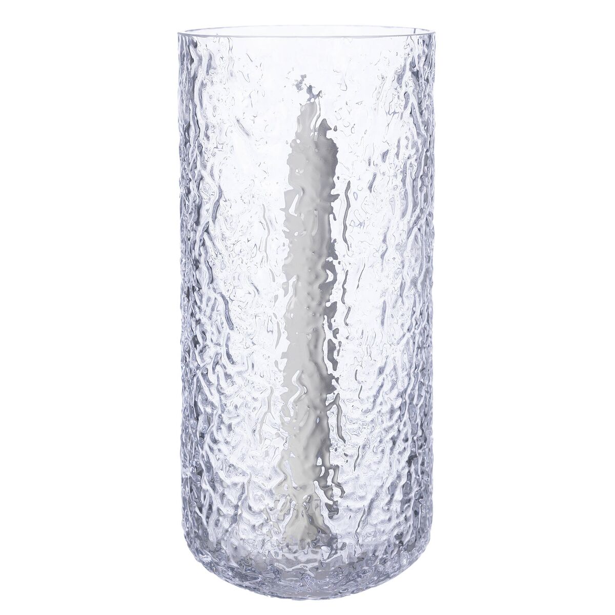 Lyslykt 25 cm, mønstret glass