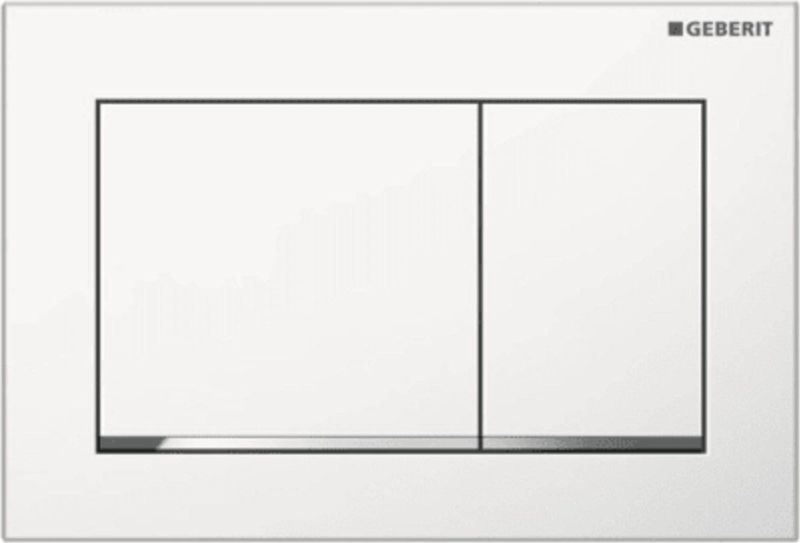 Geberit - Omega20 - Bedieningsplaat - Wit/Glans Chroom