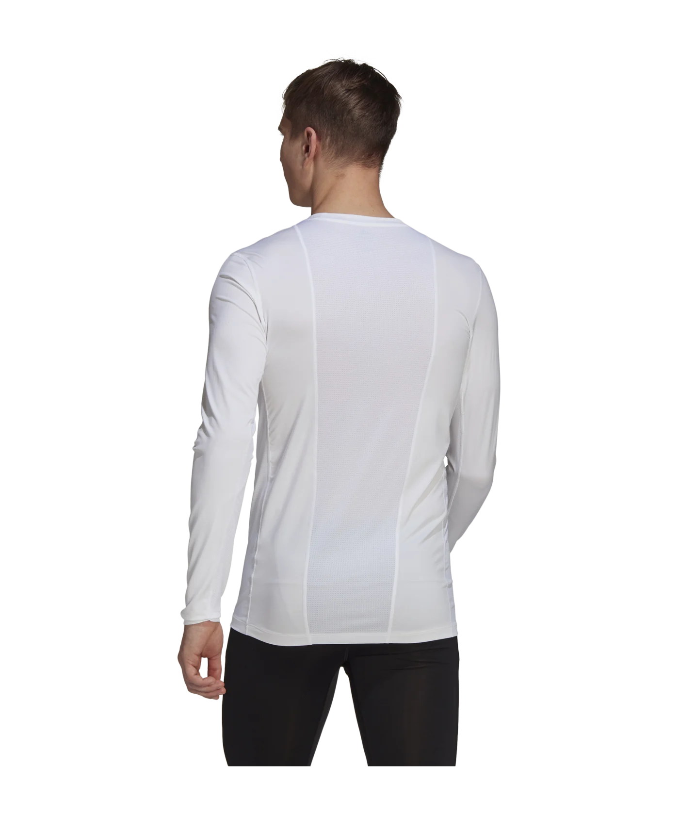 adidas Techfit Shirt langarm Weiss