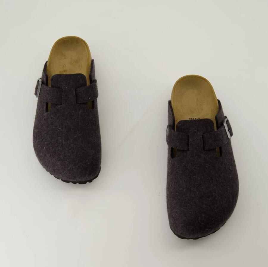 Birkenstock wollen Pantoffels Regular Anthracite Gray
