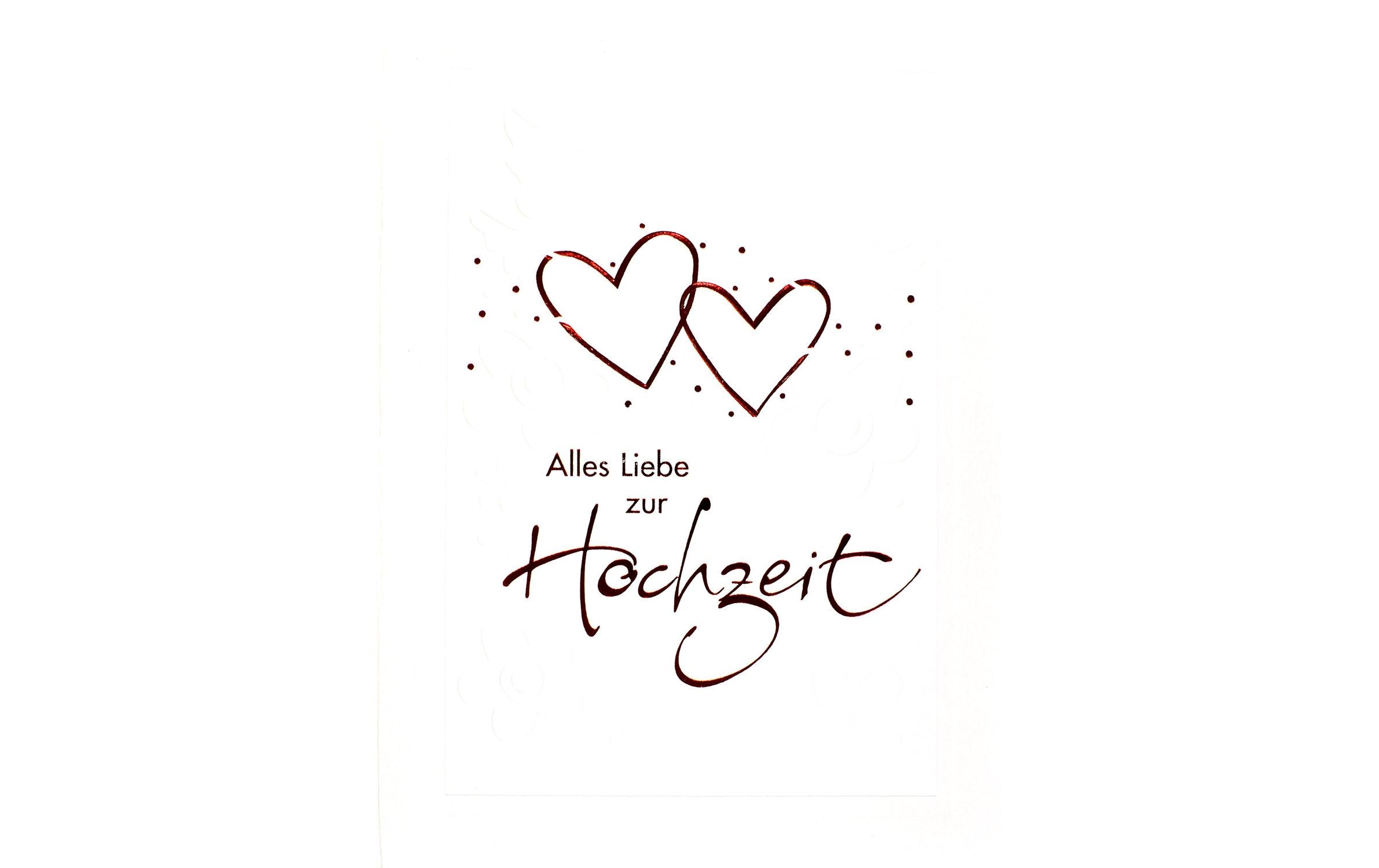 Hochzeitskarte Herz A5Karte zum Verschicken oder Verschenken