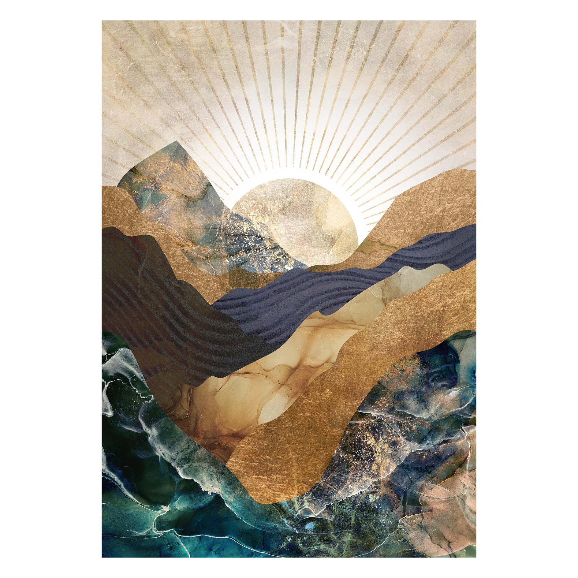 Gerahmtes Bild AUTUMN MOUNTAINS - 50x70 cm