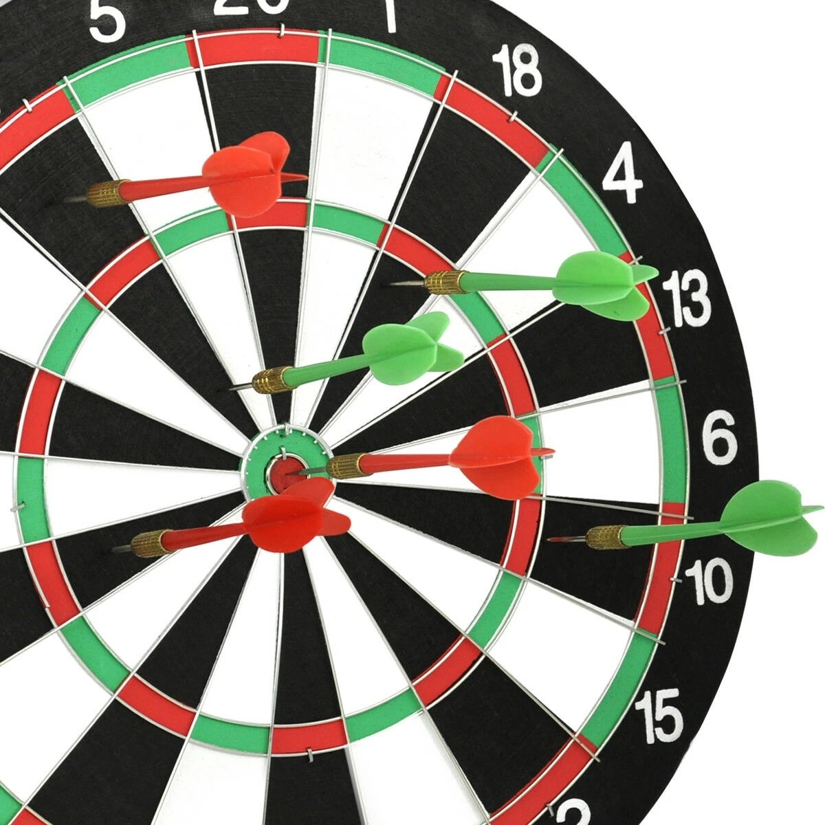 (Ø40cm) Steel Dartscheibe Doppelseitiges Turnier Dartboard inkl. Pfeile - Bunt