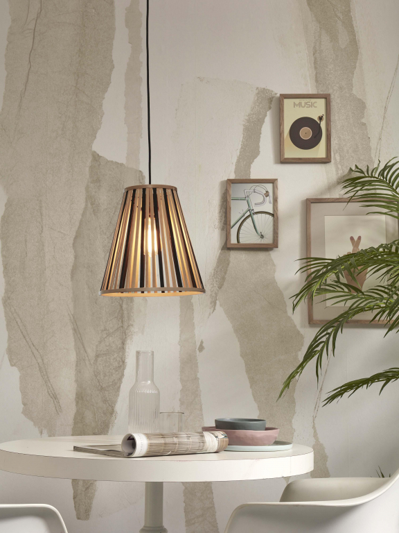 Good&Mojo Merapi hanglamp Ø30 cone small naturel
