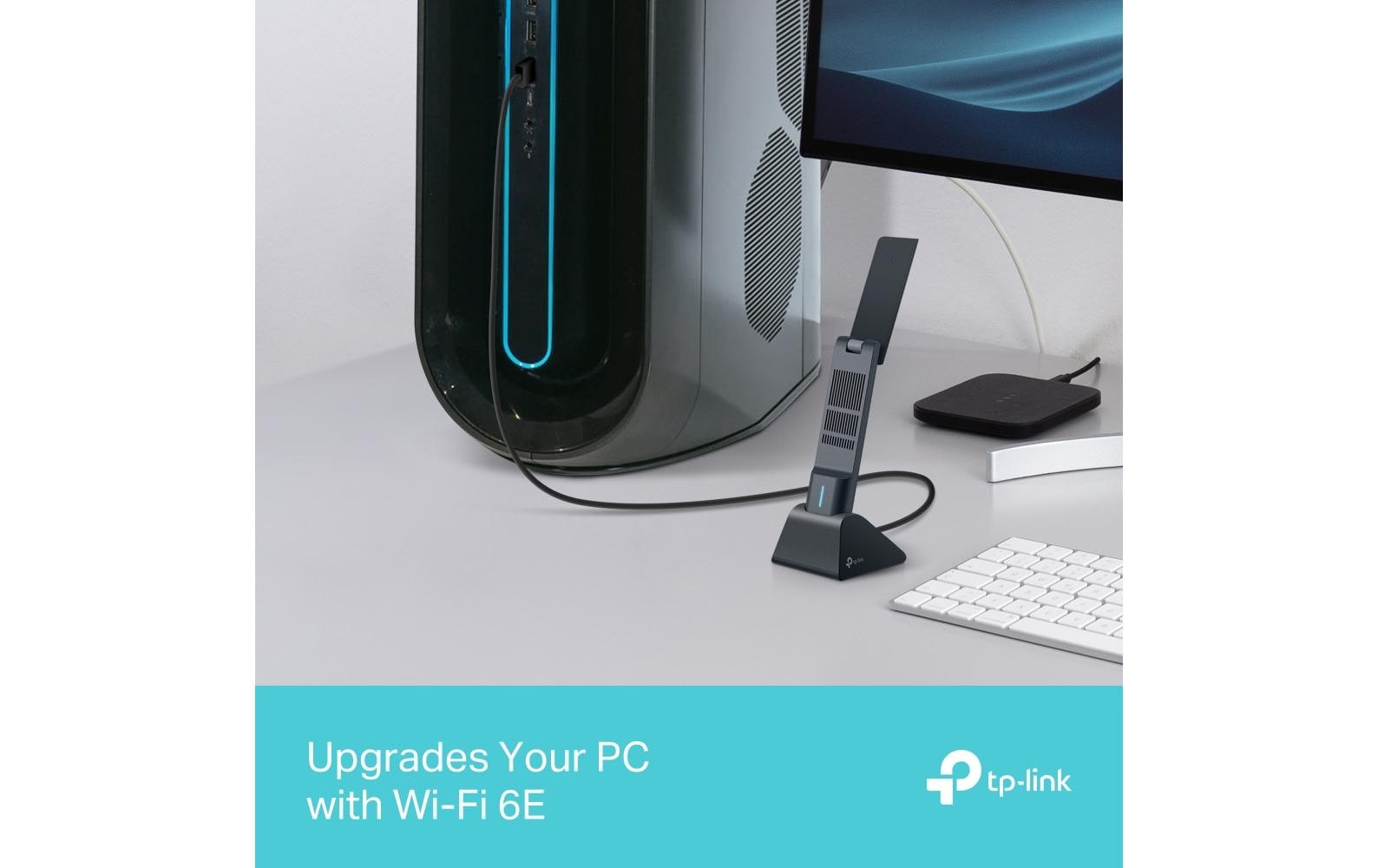 WLAN-AC USB-Stick Archer TXE70UHAXE5400 Wi-Fi 6E Drahtloser USB-Adapter mit hoher Verstärkung