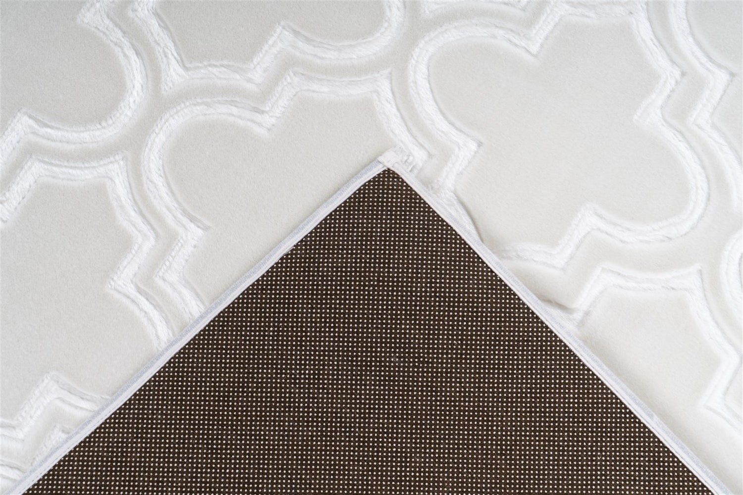 Kortpolig vloerkleed Blissique Wit Modern, Klassiek 80 x 300 cm