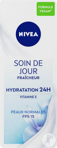 Nivea Soin De Jour Hydratant IP15 Hydratation 24h Vitamine E Peaux Normales 50ml