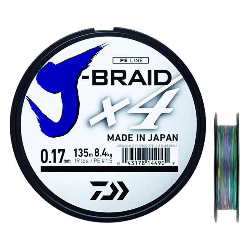 Tresse Daiwa J Braid X4b Multicolore - 300M