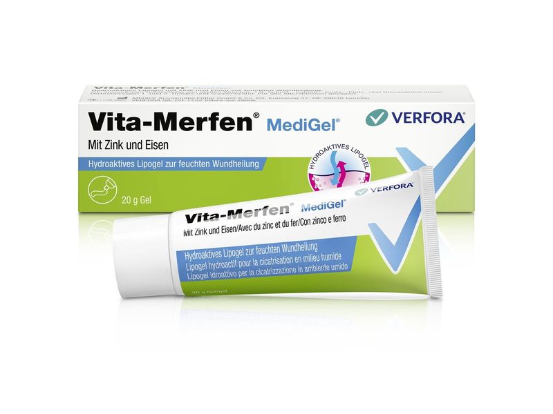 Vita-Merfen MediGel Tube 20 g Hydroaktives Lipogel zur feuchten Wundheilung