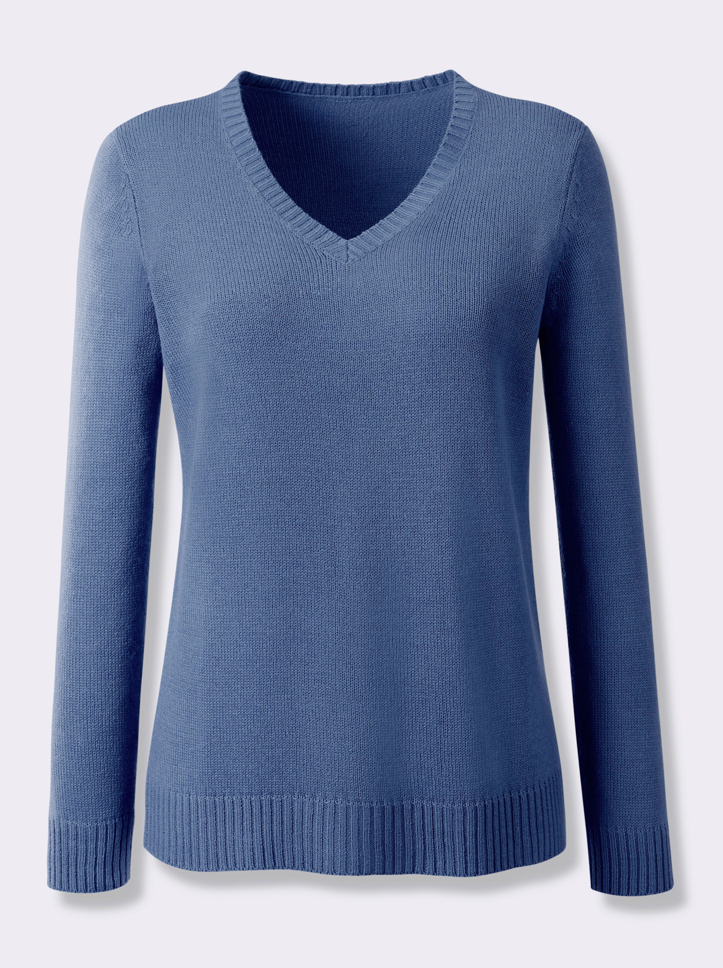 V-Ausschnitt-Pullover
