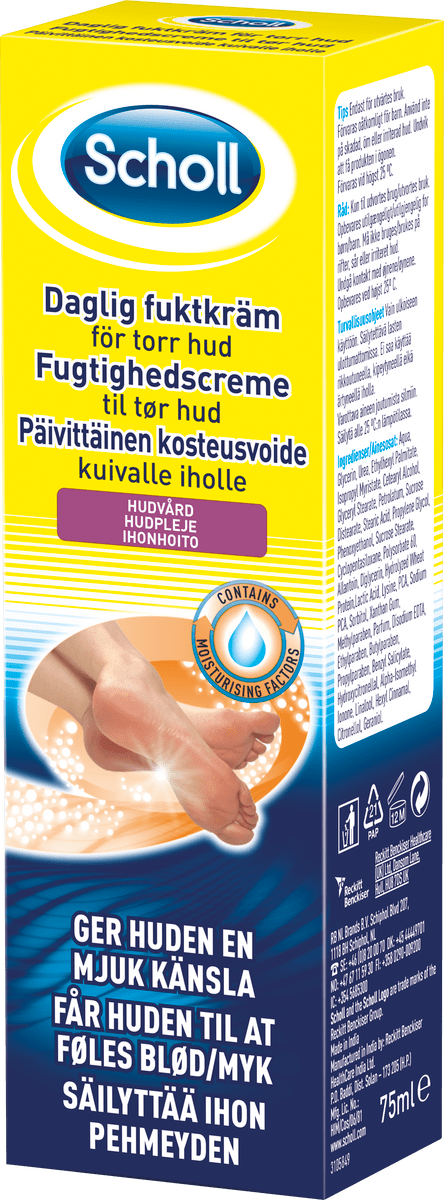 Scholl Fugtighedscreme til tør hud - 75 ml