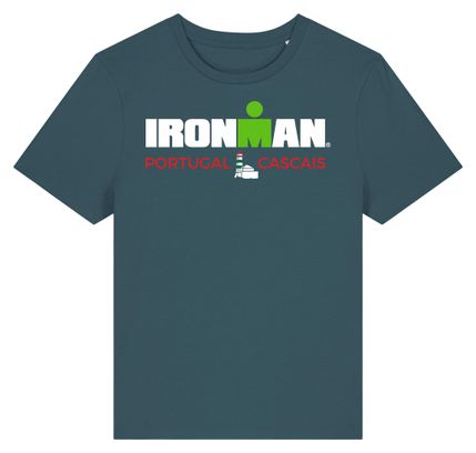 T-Shirt Manches Courtes Ironman Portugal-Cascais Bleu Turquoise Femme