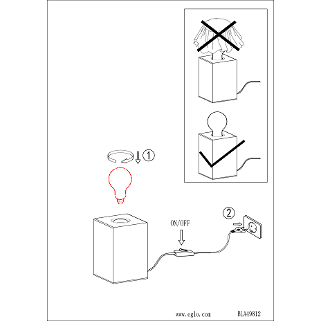 Prestwick bordlampe - beton/grå