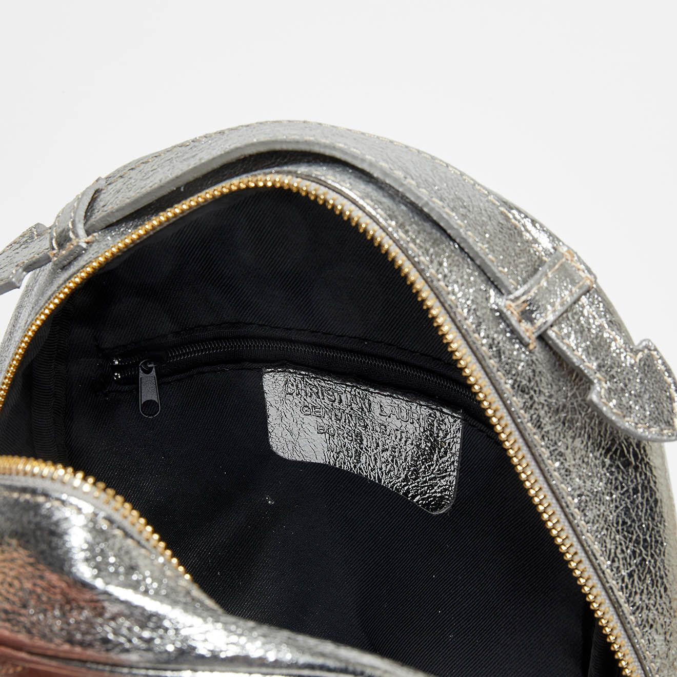 Christian Laurier Sac à dos en Cuir  Donna argenté - 24x20x10.5 cm