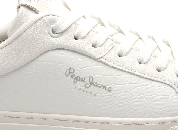 Pepe jeans basses femme adams croco blanc
