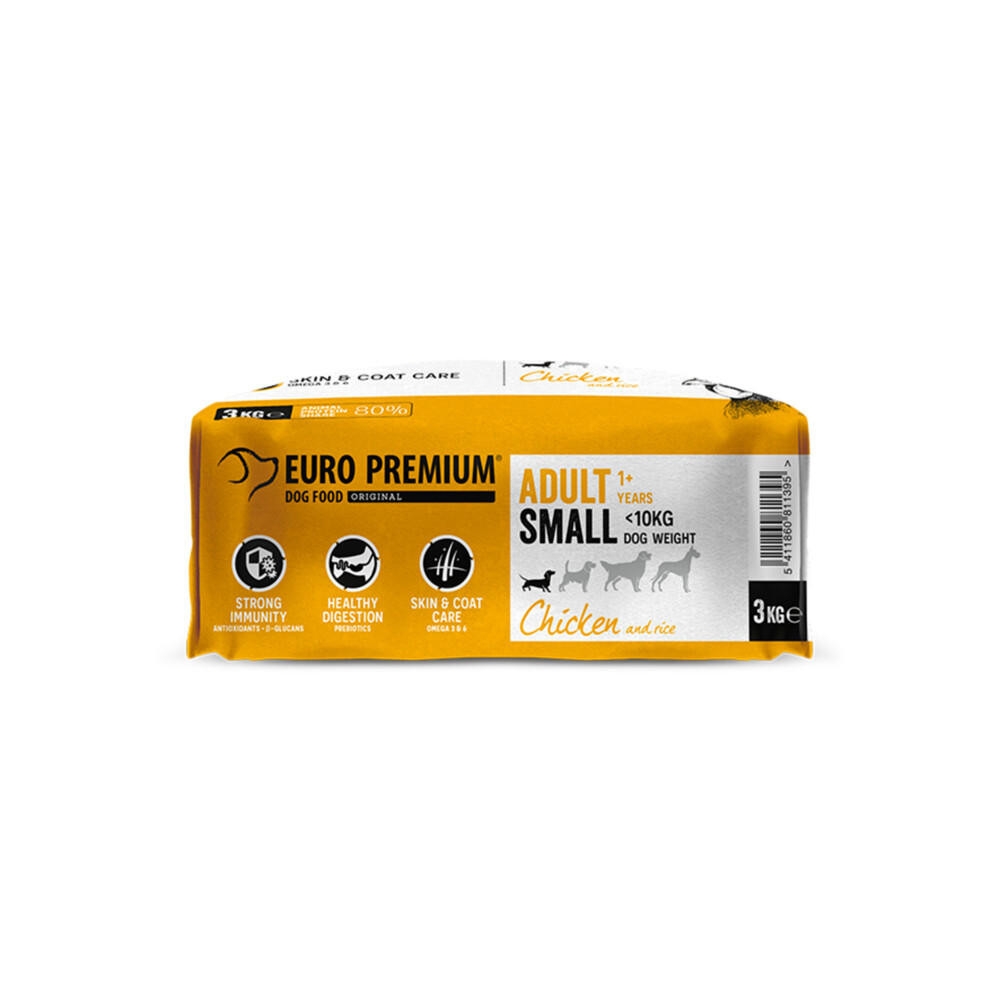 Euro-Premium Adult Small Kip - Rijst3 kg