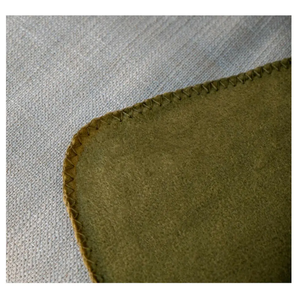 Excellent Houseware Deken-plaid - fleece-polyester mosgroen 170x130cm
