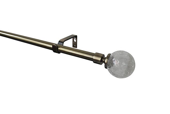 Kit de tringle à rideau extensible embout boule verre Antiki GoodHome 200/330 cm Ø16/19mm doré
