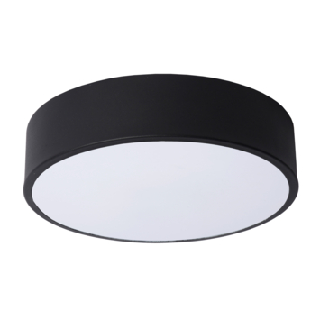 Lucide UNAR plafonnière Ø 20 cm LED dimb. 2700K 3 StepDim Zwart