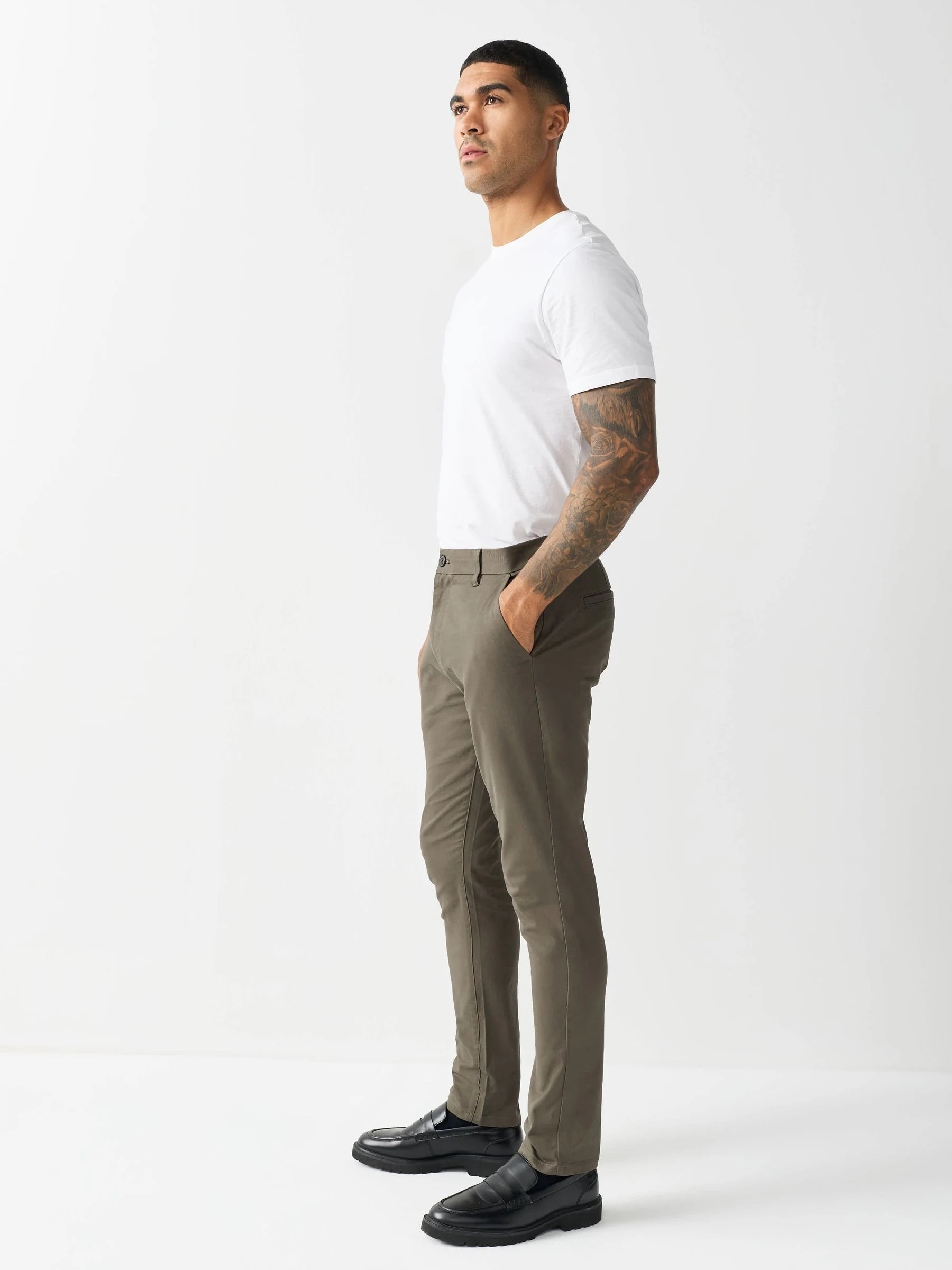 Lichtbruin - Strakke Pasvorm - Stretchy chino