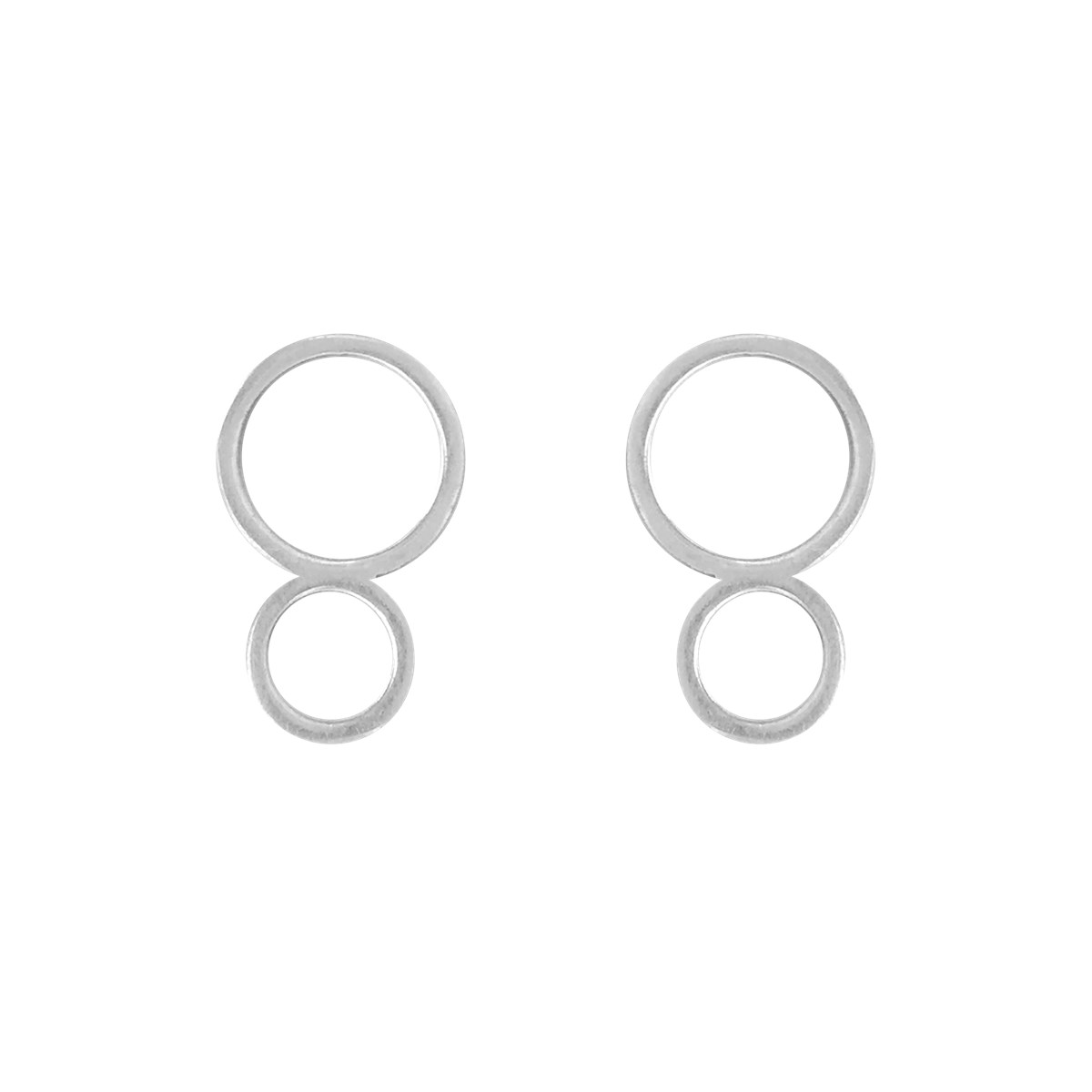 Boucles d'oreilles en acier argenté
