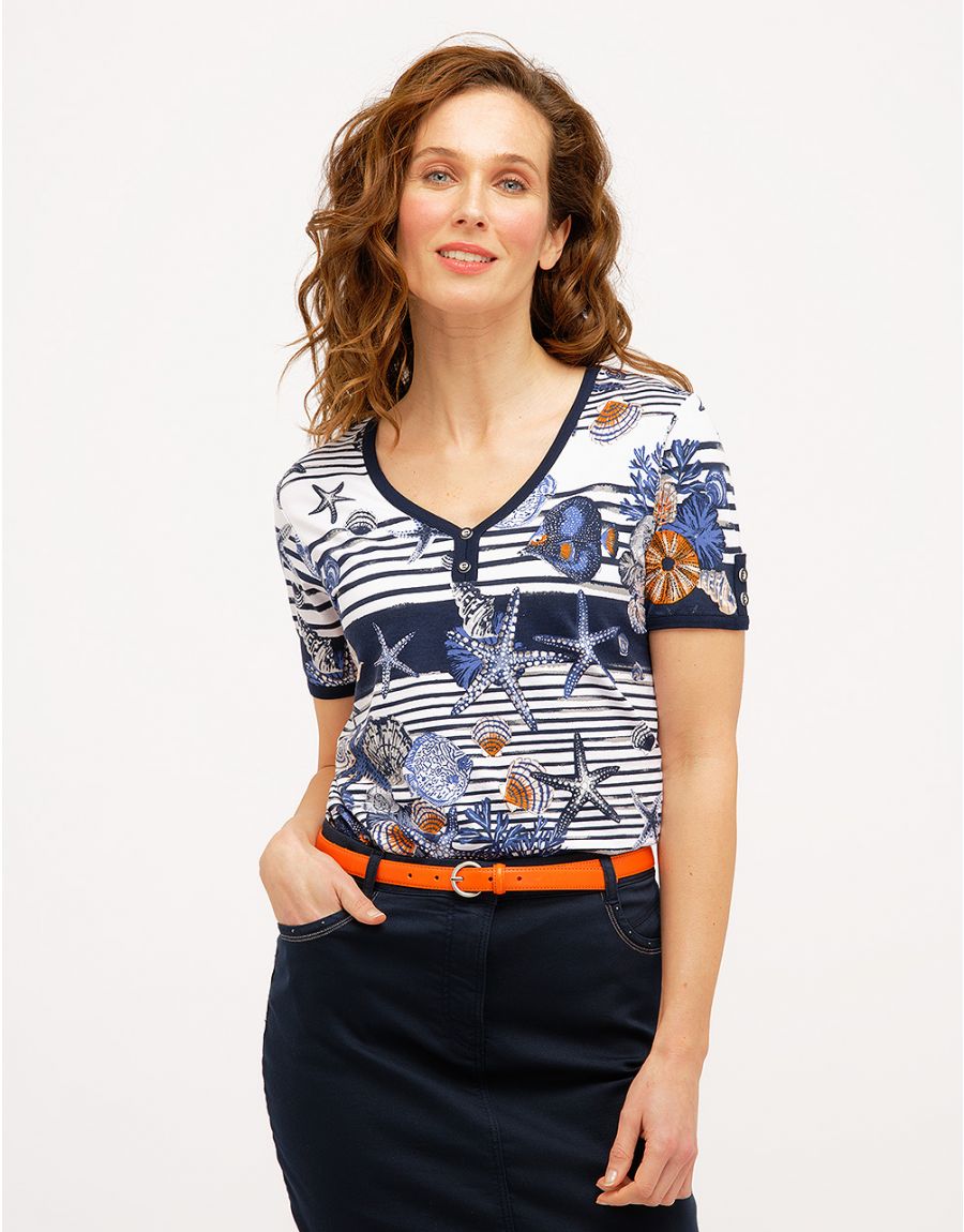 T-shirt imprimé marin